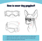 Dog Goggles Medium Small Breed Dog Sunglasses for Adjustable UV Protection