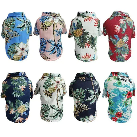 Hawaiian Style Pet Dog Clothe Summer SandBeach Dog Shirts