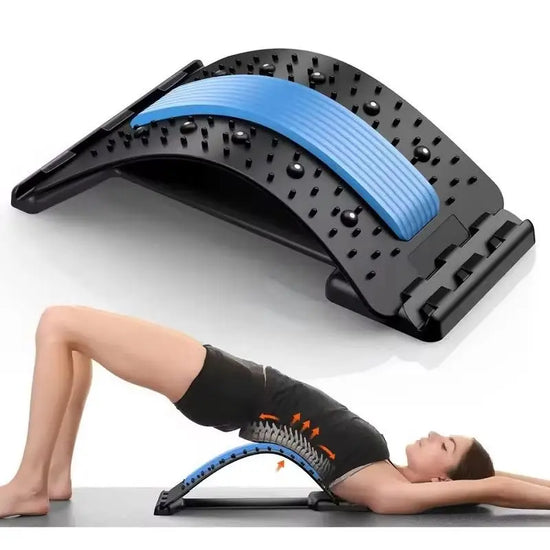 Blue Magic Stretch Back Massager Fitness Lumbar Support Relaxation Tool